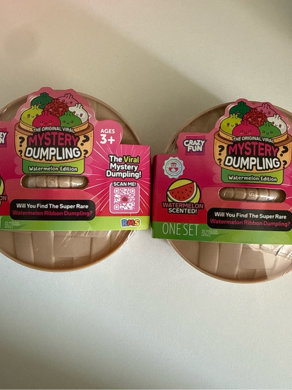 (2) CRAZY FUN RMS Mystery Dumpling Watermelon ribbon Edition